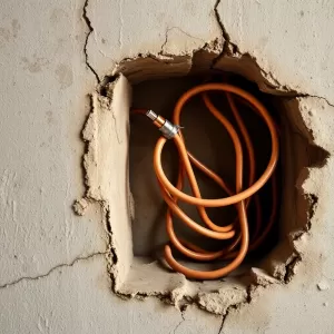 Jak głęboko kable elektryczne w ścianie